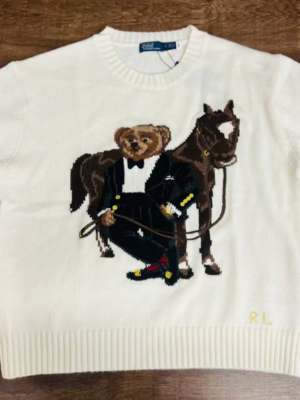 Polo Ralph Lauren Tuxedo Bear Horse Sweater